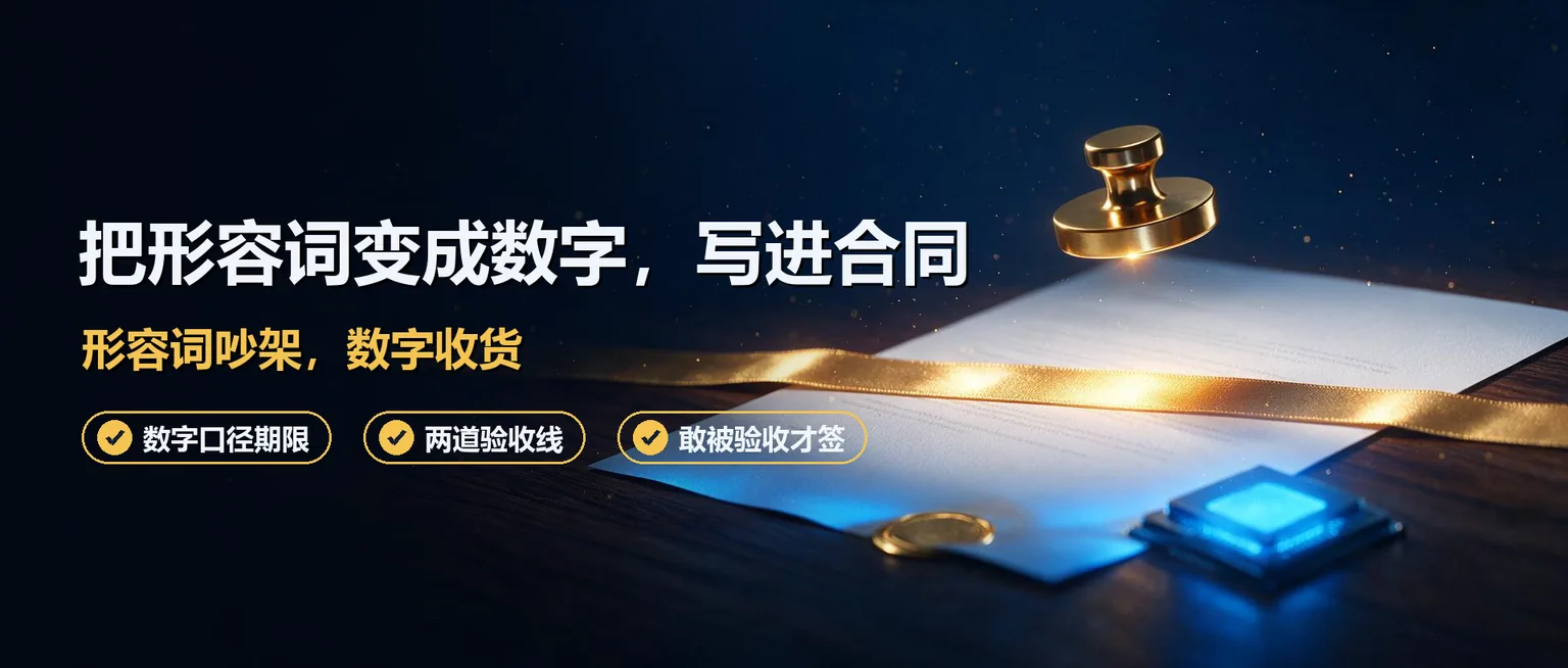 AI项目怎么验收才不扯皮?把形容词变成数字,写进合同