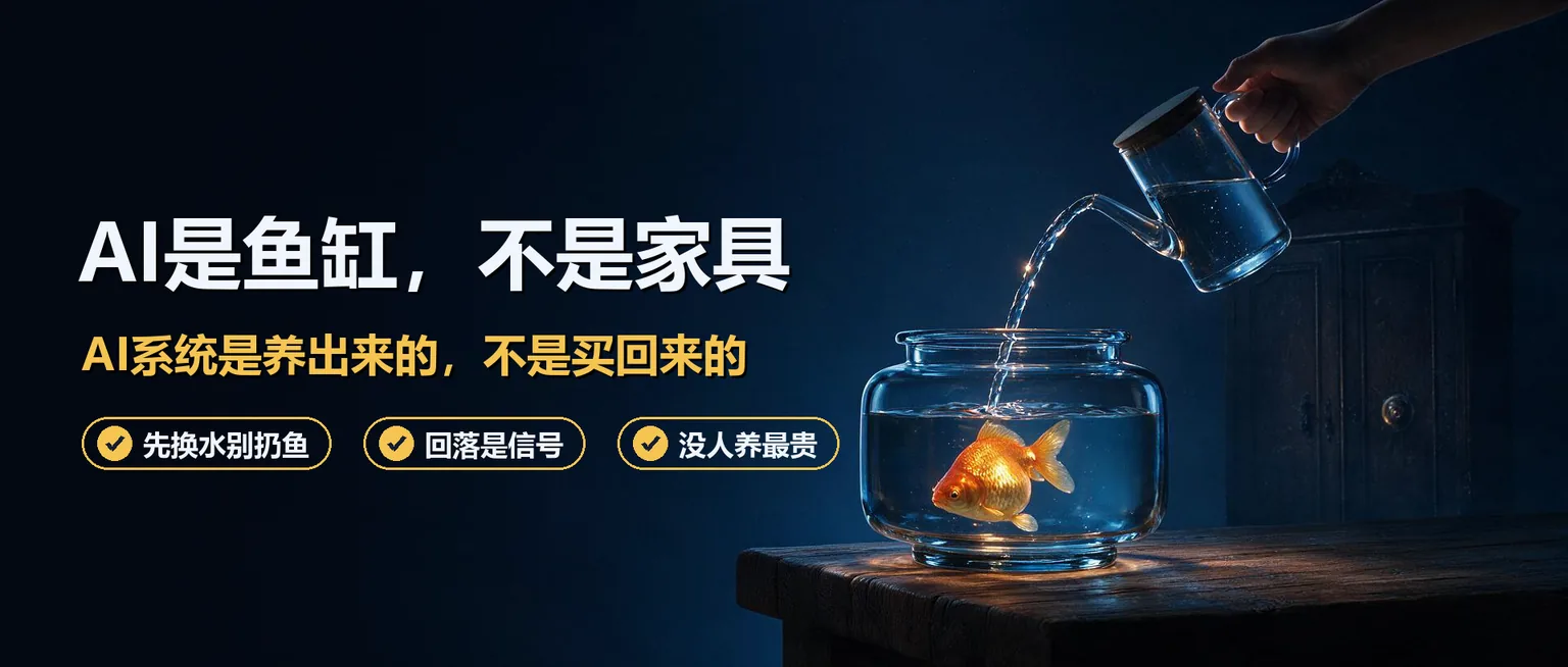 AI系统刚上线挺好用，怎么越用越不对劲？它是鱼缸，不是家具