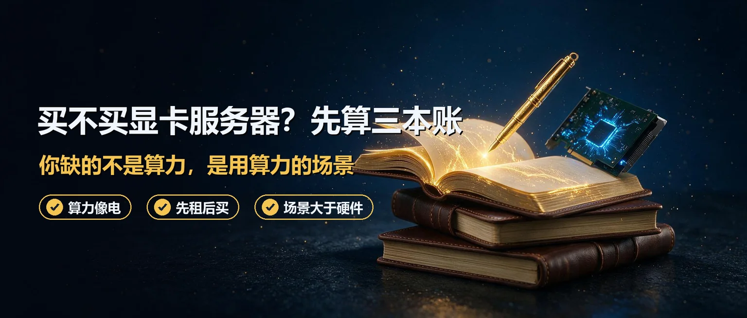 企业上AI，到底要不要买显卡和服务器？先把三本账算完再决定